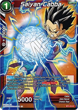 Saiyan Cabba BT1-014_PR card