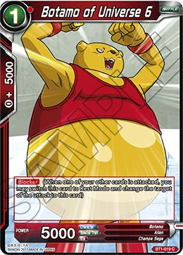 Botamo of Universe 6 BT1-019 card