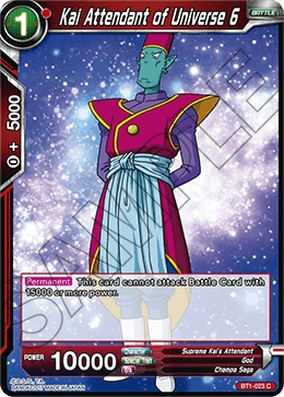 Kai Attendant of Universe 6 BT1-023 card