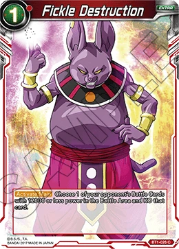 Fickle Destruction BT1-026 card