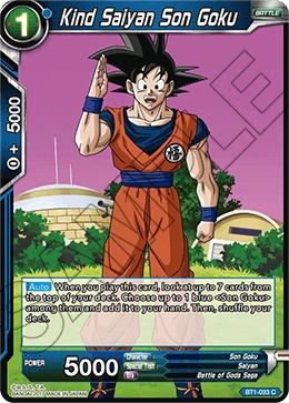 Kind Saiyan Son Goku BT1-033 card