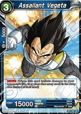 Assailant Vegeta BT1-037 card
