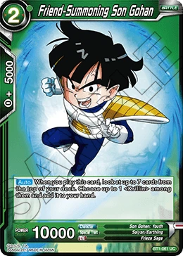 Friend-Summoning Son Gohan BT1-061 card