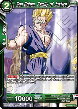 Son Gohan, Family of Justice BT1-062 card