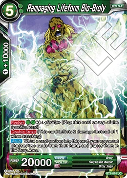 Rampaging Lifeform Bio-Broly BT1-074 Dragon Ball Masters card, BD
