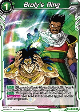 Broly's Ring BT1-081 Dragon Ball Masters card