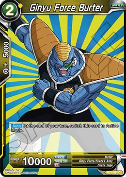 Ginyu Force Burter BT1-097 card