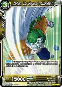 Zarbon, The Emperor's Attendant BT1-101 Dragon Ball Masters card, Promo