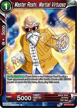 Master Roshi, Martial Virtuoso BT10-010 Dragon Ball Masters card, Release Event