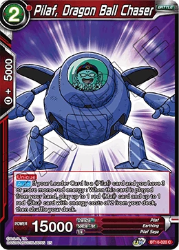 Pilaf, Dragon Ball Chaser BT10-020 card