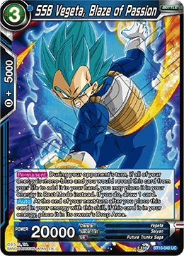 SSB Vegeta, Blaze of Passion BT10-040 card