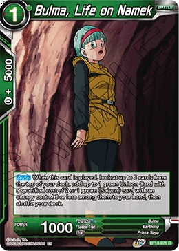 Bulma, Life on Namek BT10-071 card
