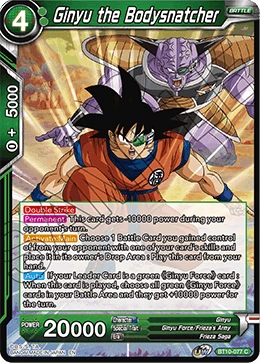 Ginyu the Bodysnatcher BT10-077 card