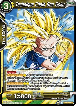 Technique Chain Son Goku BT10-098 card
