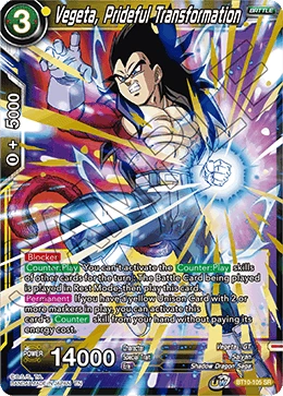 Vegeta, Prideful Transformation BT10-105 card
