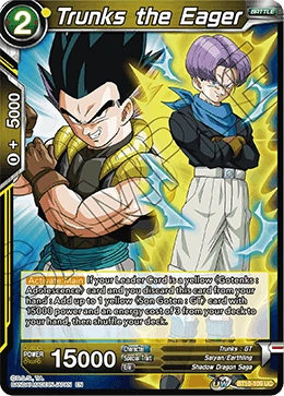 Trunks the Eager BT10-109 Dragon Ball Masters card, Prerelease