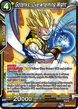 Gotenks, Overwhelming Might BT10-111 card