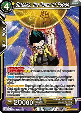 Gotenks, the Power of Fusion BT10-112 card