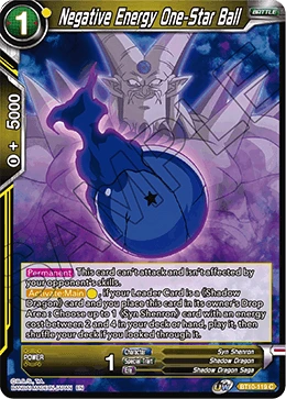 Negative Energy One-Star Ball BT10-119 card