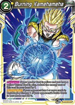 Burning Kamehameha BT10-122 Dragon Ball Masters card, Promo