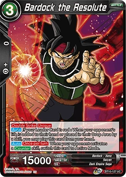 Bardock the Resolute BT10-127 card
