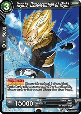 Vegeta, Demonstration of Might BT10-129 card
