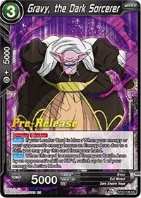 Gravy, the Dark Sorcerer BT10-138 Dragon Ball Masters card, Promo