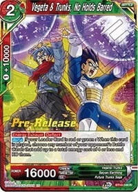 Vegeta & Trunks, No Holds Barred BT10-144 Dragon Ball Masters card, Promo