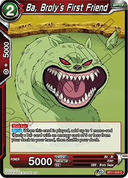 Ba, Broly's First Friend BT11-019 card