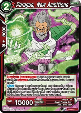 Paragus, New Ambitions BT11-022 card