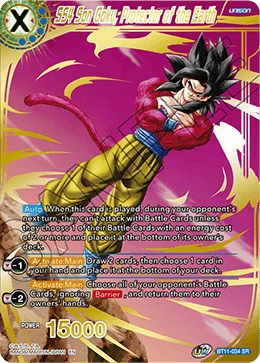 SS4 Son Goku, Protector of the Earth BT11-034_PR card