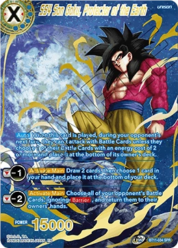 SS4 Son Goku, Protector of the Earth BT11-034_SPR card