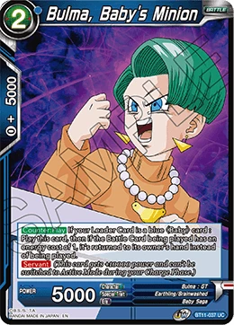 Bulma, Baby's Minion BT11-037 card