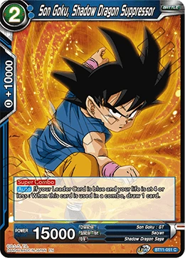 Son Goku, Shadow Dragon Suppressor BT11-051 card