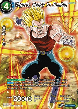 Vegeta, Ready to Rumble BT11-053 Dragon Ball Masters card, Event