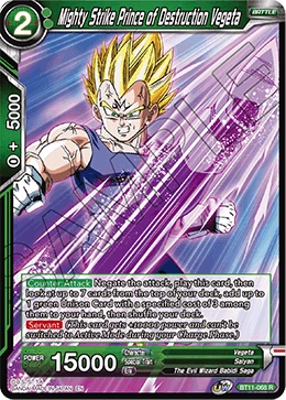 Mighty Strike Prince of Destruction Vegeta BT11-068 card