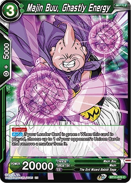 Majin Buu, Ghastly Energy BT11-070 Dragon Ball Masters card