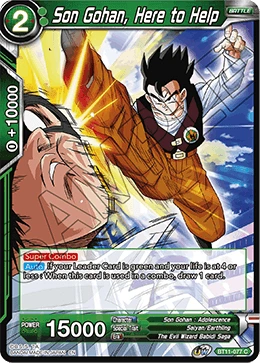 Son Gohan, Here to Help BT11-077 card
