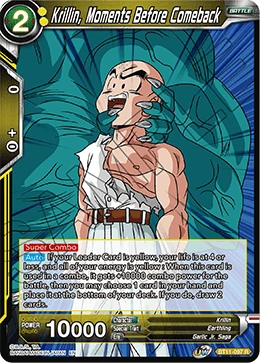 Krillin, Moments Before Comeback BT11-097 card