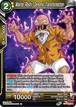 Master Roshi, Demonic Transformation BT11-101 card