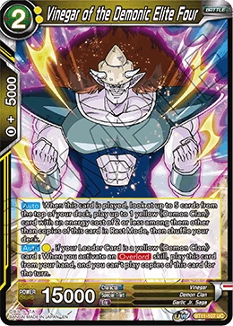 Vinegar of the Demonic Elite Four BT11-107 card