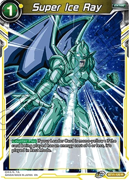 Super Ice Ray BT11-120 Dragon Ball Masters card