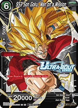SS3 Son Goku, Man on a Mission BT11-127 Dragon Ball Masters card, Promo 2