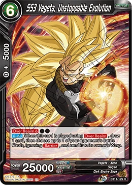 SS3 Vegeta, Unstoppable Evolution BT11-129 card