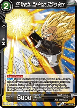 SS Vegeta, the Prince Strikes Back BT11-130 card