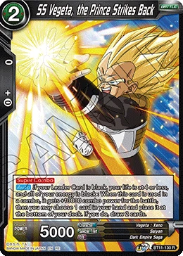 SS Vegeta, the Prince Strikes Back BT11-130_PR02 card