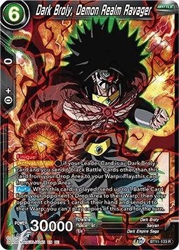 Dark Broly, Demon Realm Ravager BT11-133_PR card