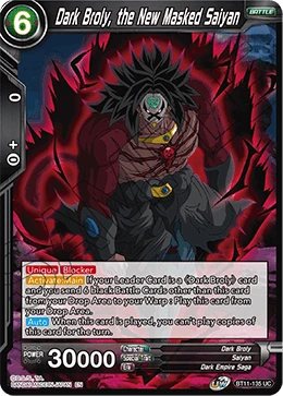 Dark Broly, the New Masked Saiyan BT11-135 card