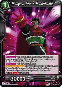 Paragus, Towa's Subordinate BT11-136 card