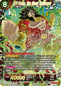 SS4 Broly, the Great Destroyer BT11-152 Dragon Ball Masters card